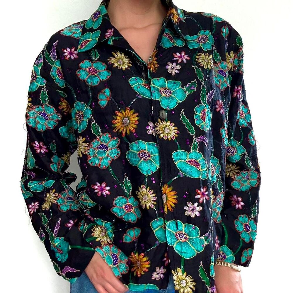 Bold And Eclectic Vintage Button-Up From Chico’s Design